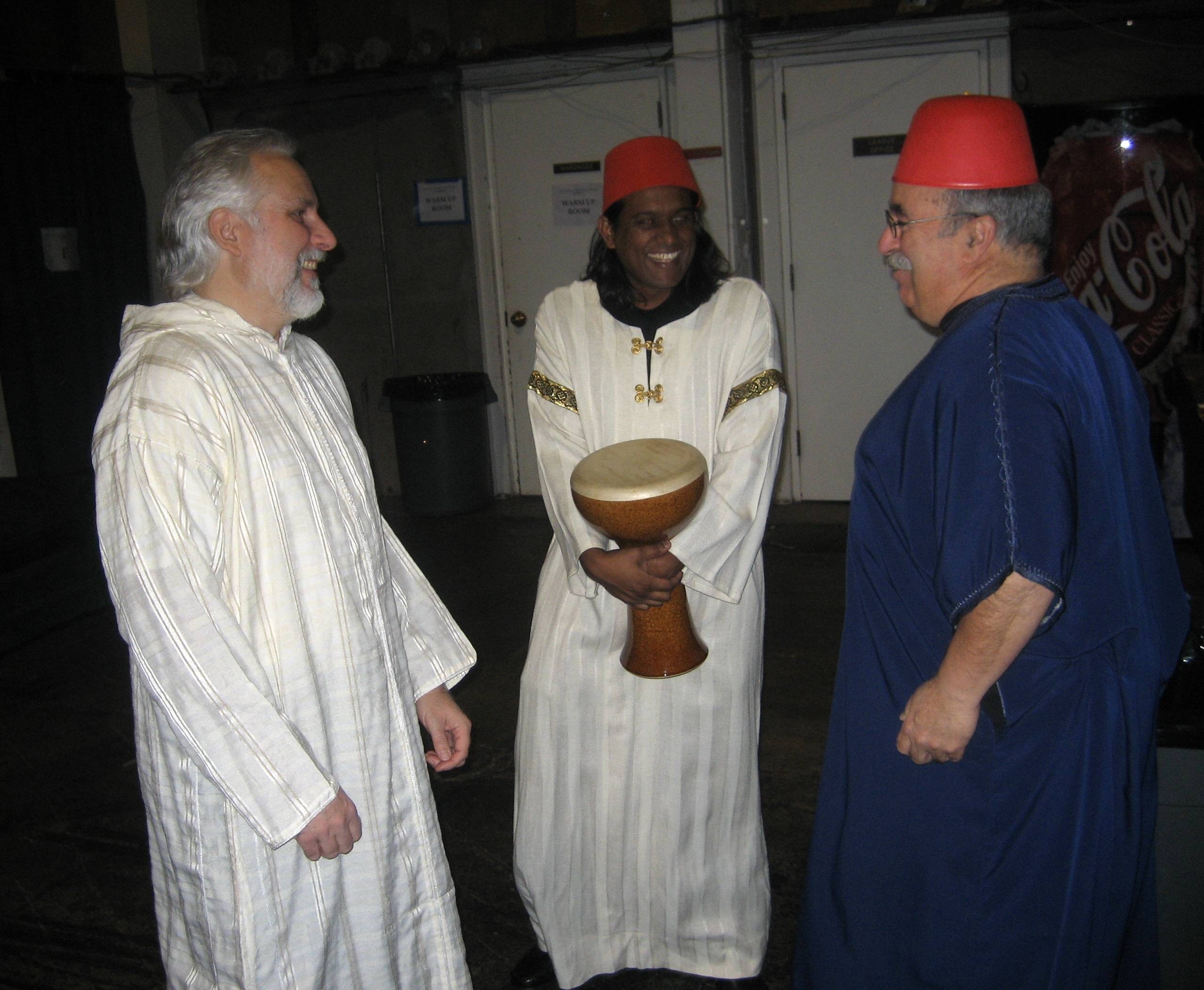 Nathan Craver, Zaid Ali, and Paul Ohanesian relaxing after a Zaffa Wedding Processional performance in SF, CA, June 2010. 